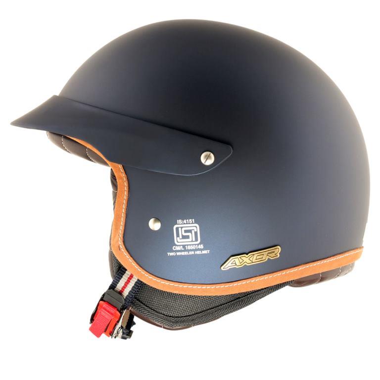 Axor Retro Jet West Helmet with Peak - Deep Blue
