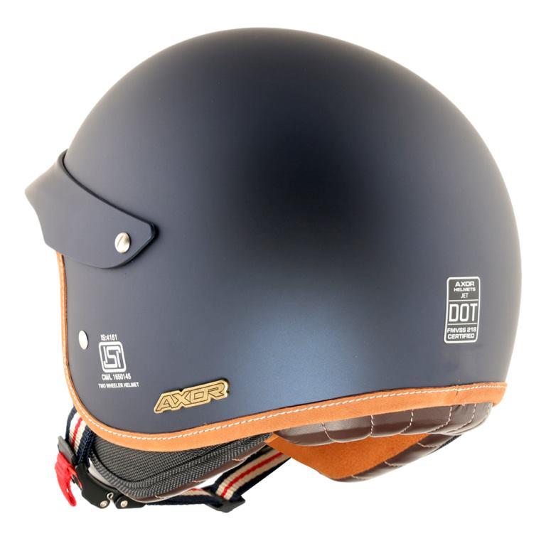 Axor Retro Jet West Helmet with Peak - Deep Blue