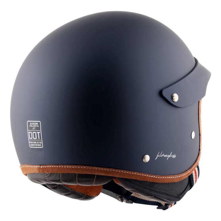 Axor Retro Jet West Helmet with Peak - Deep Blue