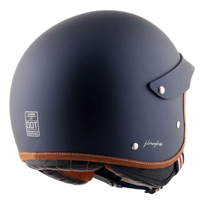 Axor Retro Jet West Helmet with Peak - Deep Blue