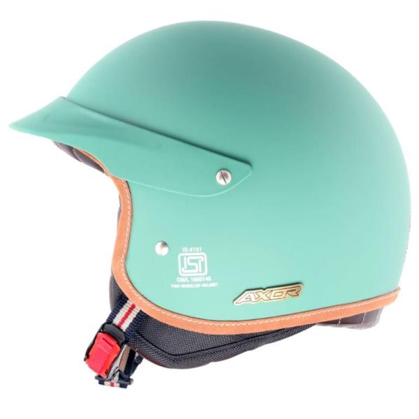 Axor Retro Jet West Helmet with Peak - Dull Aqua Green