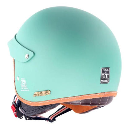 Axor Retro Jet West Helmet with Peak - Dull Aqua Green
