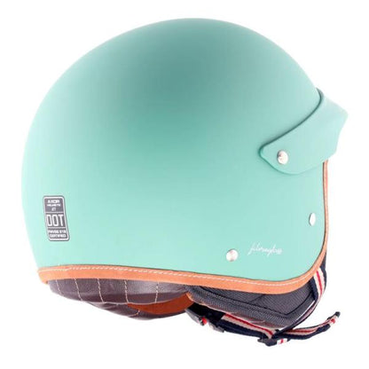 Axor Retro Jet West Helmet with Peak - Dull Aqua Green
