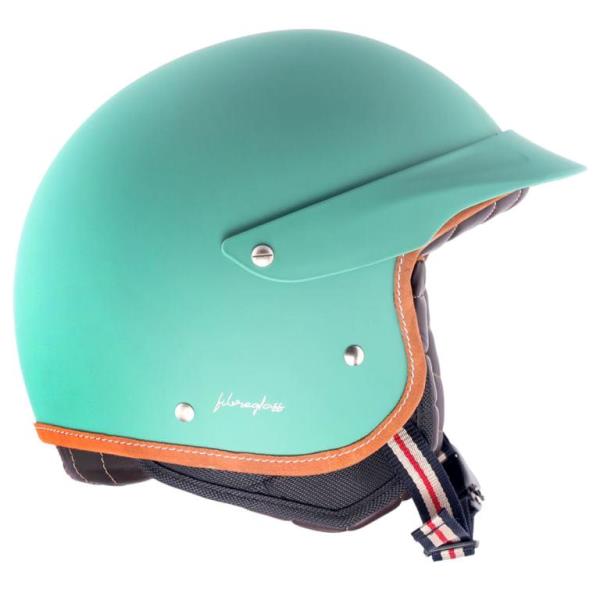 Axor Retro Jet West Helmet with Peak - Dull Aqua Green