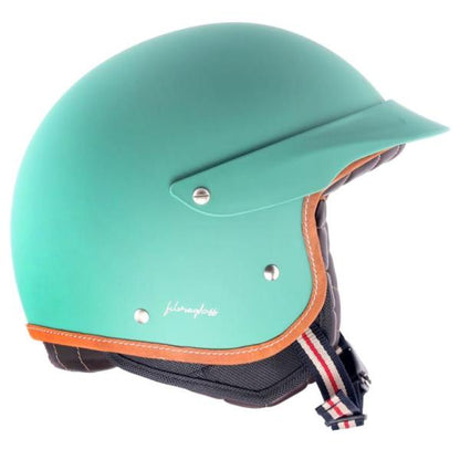 Axor Retro Jet West Helmet with Peak - Dull Aqua Green
