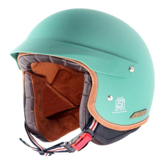 Axor Retro Jet West Helmet with Peak - Dull Aqua Green
