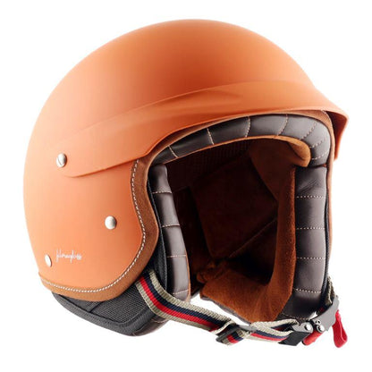 Axor Retro Jet West Helmet with Peak - Dull Orange