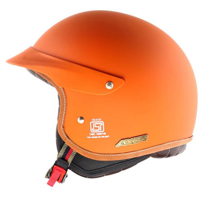 Axor Retro Jet West Helmet with Peak - Dull Orange
