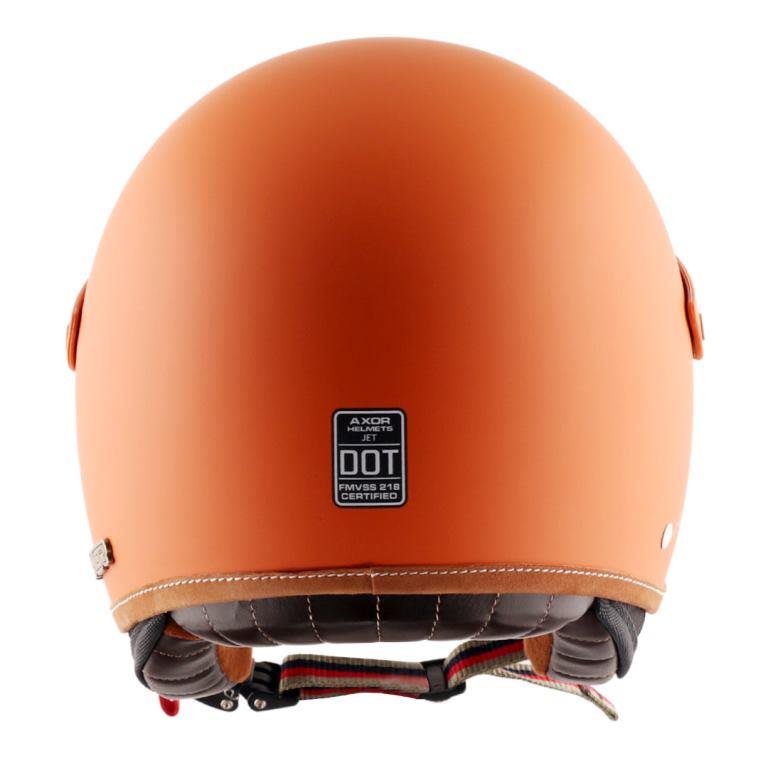 Axor Retro Jet West Helmet with Peak - Dull Orange