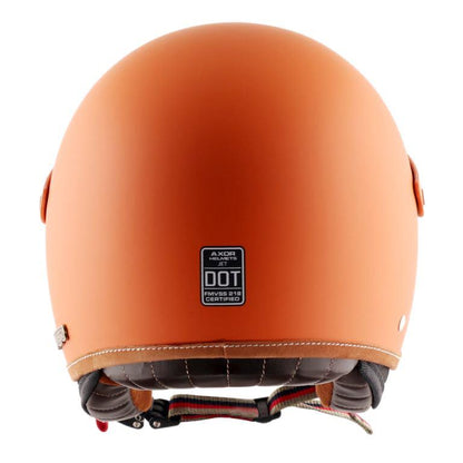 Axor Retro Jet West Helmet with Peak - Dull Orange