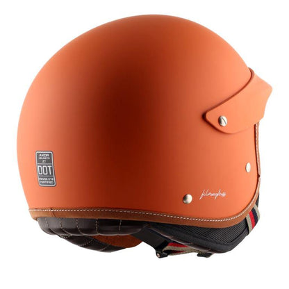Axor Retro Jet West Helmet with Peak - Dull Orange