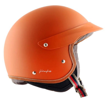 Axor Retro Jet West Helmet with Peak - Dull Orange