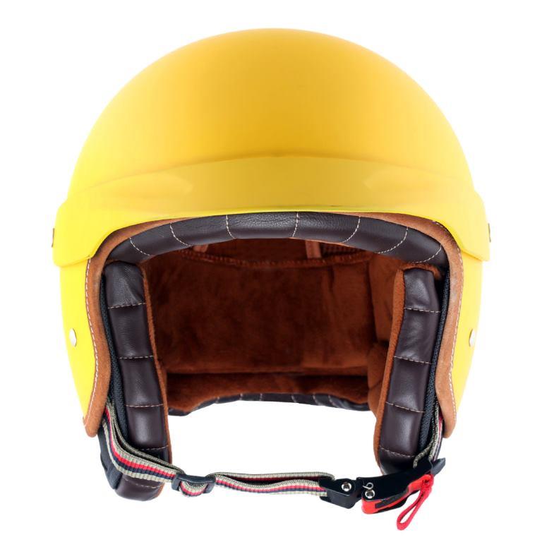 Axor Retro Jet West Helmet with Peak - Dull Yellow