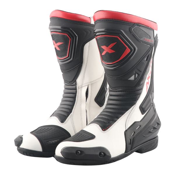 Axor-Slip Stream Pro Riding Boots (Black White-Red)