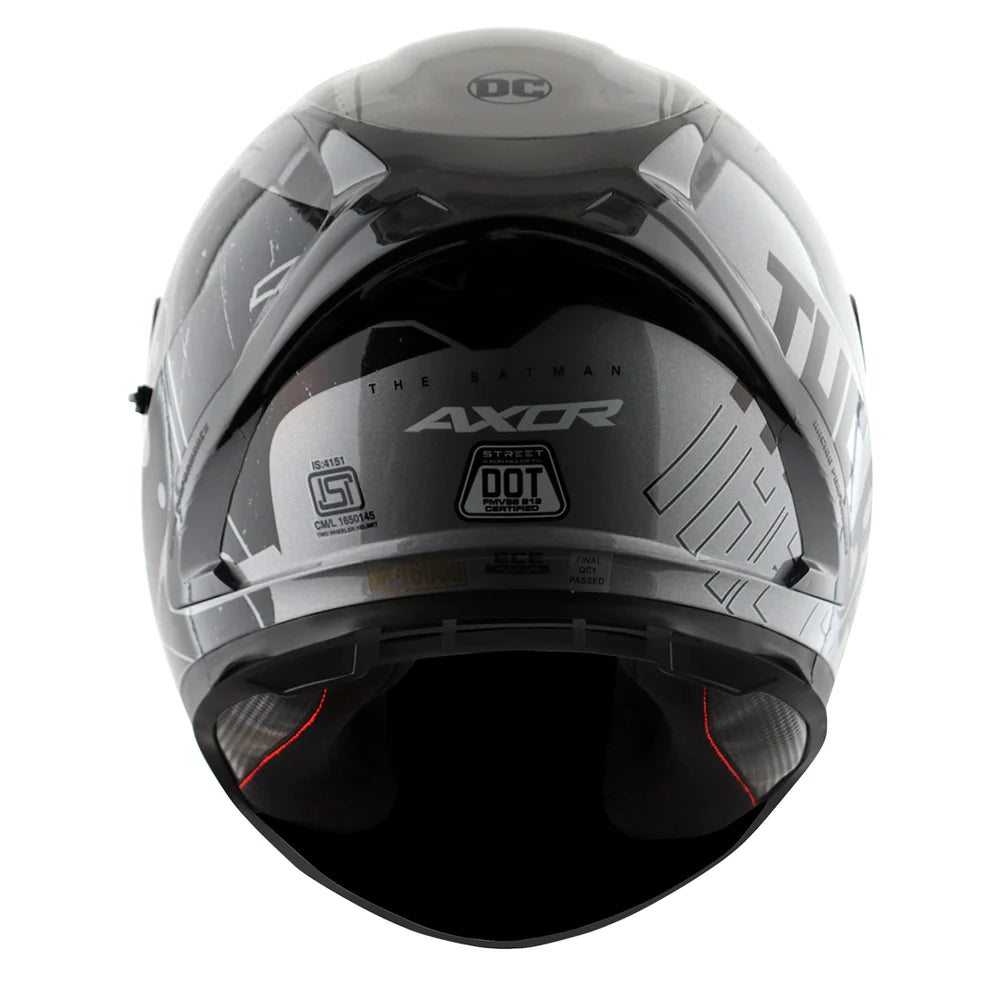 Axor Street DC Batman Full-Face Helmet - Gloss Anthracite Black