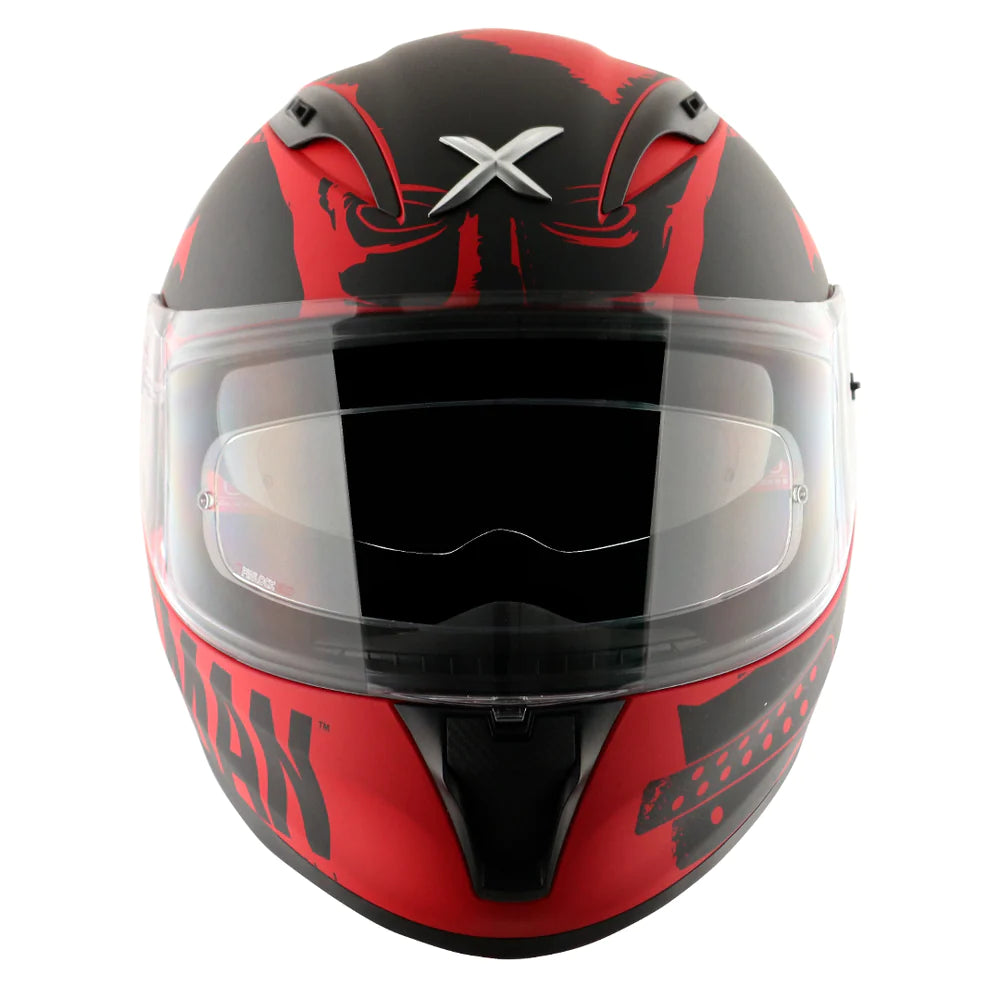Axor Street DC Batman Full-Face Helmet - Matt Red Black