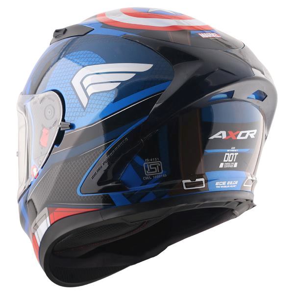 Axor Street Marvel Captain America Helmet - Blue Red White