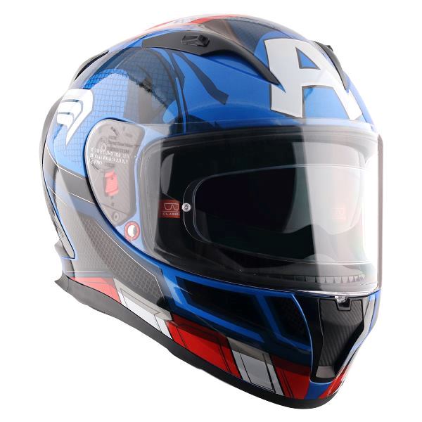 Axor Street Marvel Captain America Helmet - Blue Red White