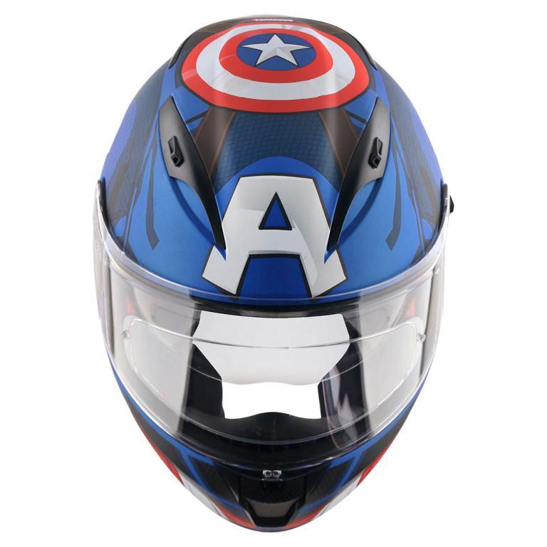 Axor Street Marvel Captain America Helmet - Dull Blue Red White