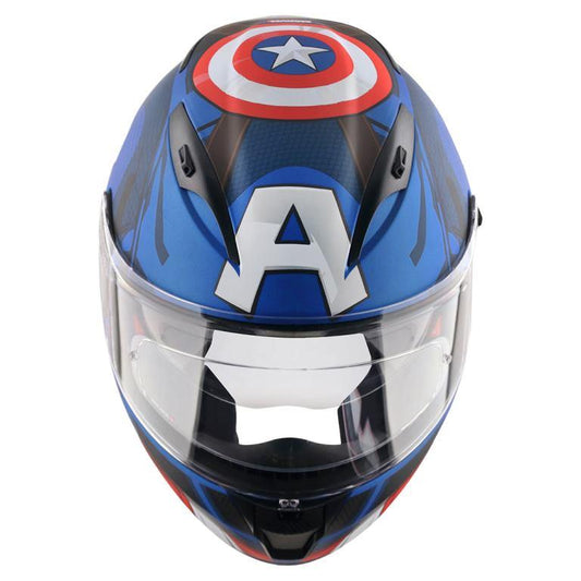 Axor Street Marvel Captain America Helmet - Dull Blue Red White