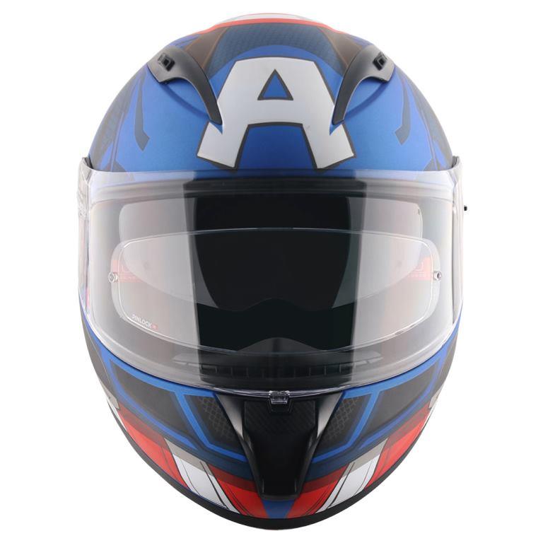 Axor Street Marvel Captain America Helmet - Dull Blue Red White