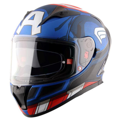Axor Street Marvel Captain America Helmet - Dull Blue Red White