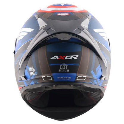 Axor Street Marvel Captain America Helmet - Dull Blue Red White