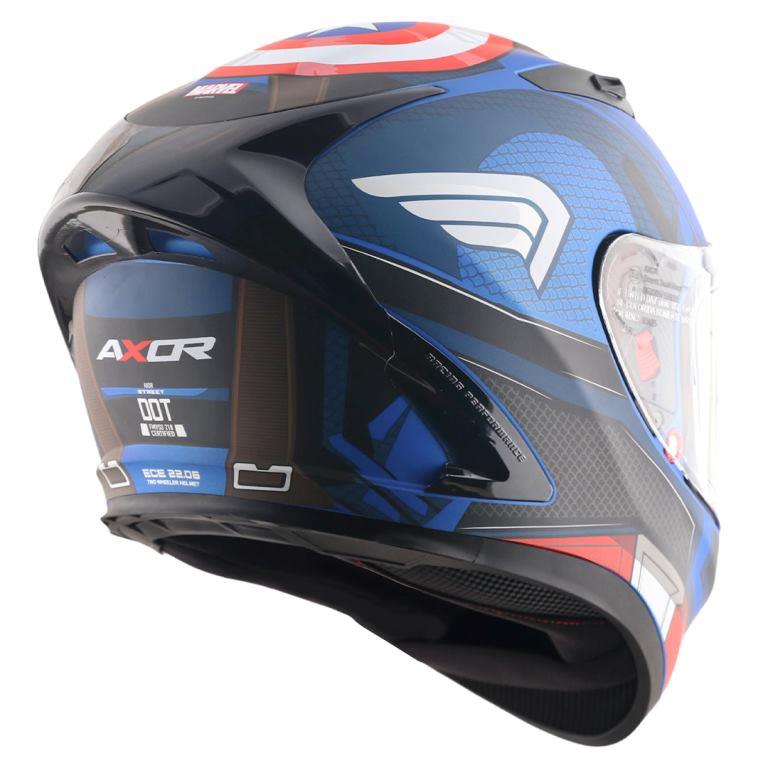 Axor Street Marvel Captain America Helmet - Dull Blue Red White