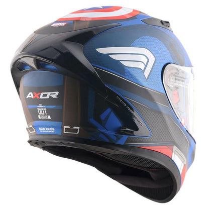 Axor Street Marvel Captain America Helmet - Dull Blue Red White