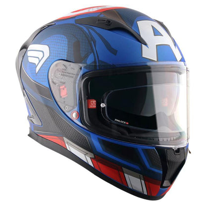 Axor Street Marvel Captain America Helmet - Dull Blue Red White