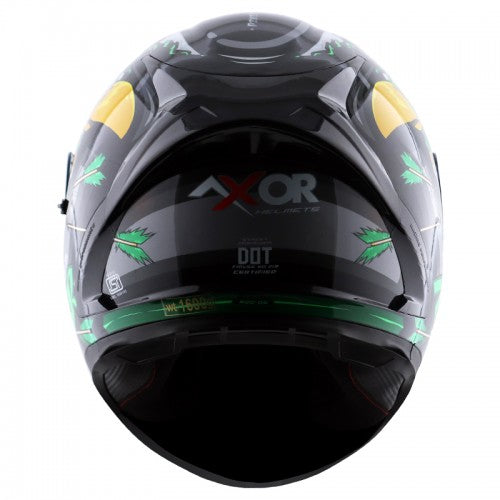 Axor Street Zazu Helmet - Glossy Black & Green
