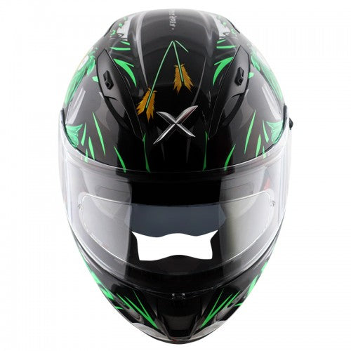 Axor Street Zazu Helmet - Glossy Black & Green