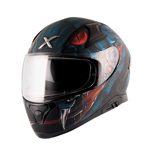 AXOR Apex Venomous Dull Black Blue Helmet