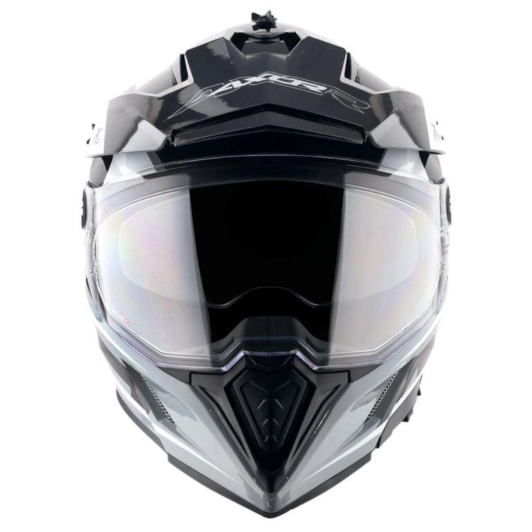 Axor X-Cross Dual Visor Flagstaff Helmet - Nardo Grey Black