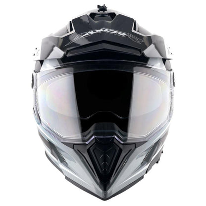 Axor X-Cross Dual Visor Flagstaff Helmet - Nardo Grey Black