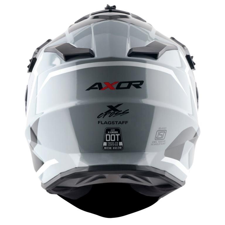 Axor X-Cross Dual Visor Flagstaff Helmet - Dull Nardo Grey Black