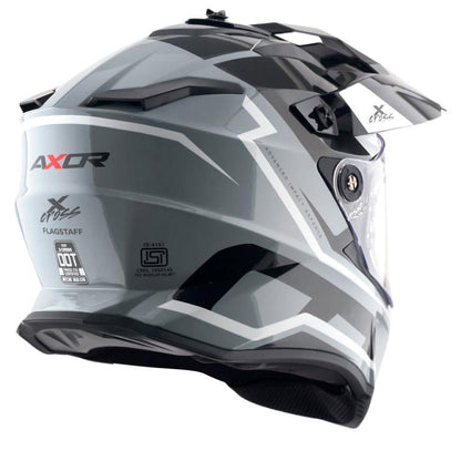 Axor X-Cross Dual Visor Flagstaff Helmet - Dull Nardo Grey Black