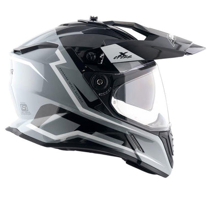 Axor X-Cross Dual Visor Flagstaff Helmet - Nardo Grey Black