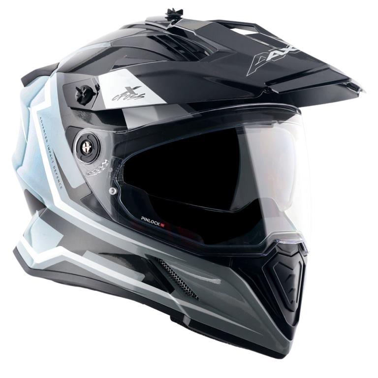Axor X-Cross Dual Visor Flagstaff Helmet - Nardo Grey Black