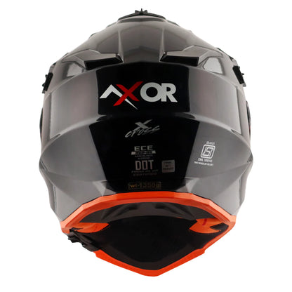Axor X Cross Dual Visor Glossy Black Orange Helmet