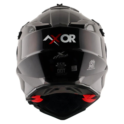 Axor X Cross Dual Visor Helmet - Glossy Black