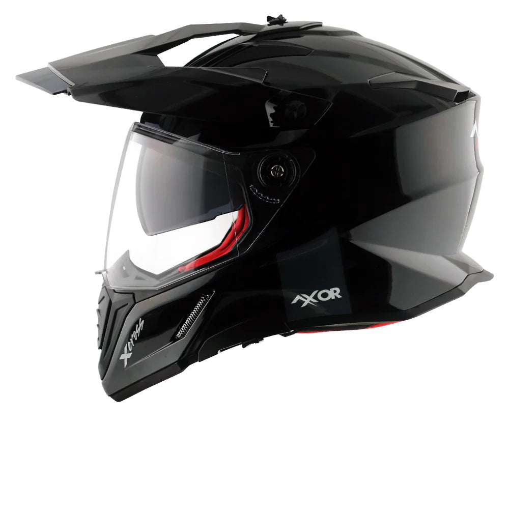 Axor X Cross Dual Visor Helmet - Glossy Black
