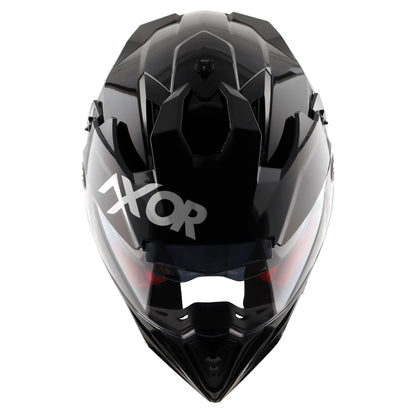 Axor X Cross Dual Visor Helmet - Glossy Black