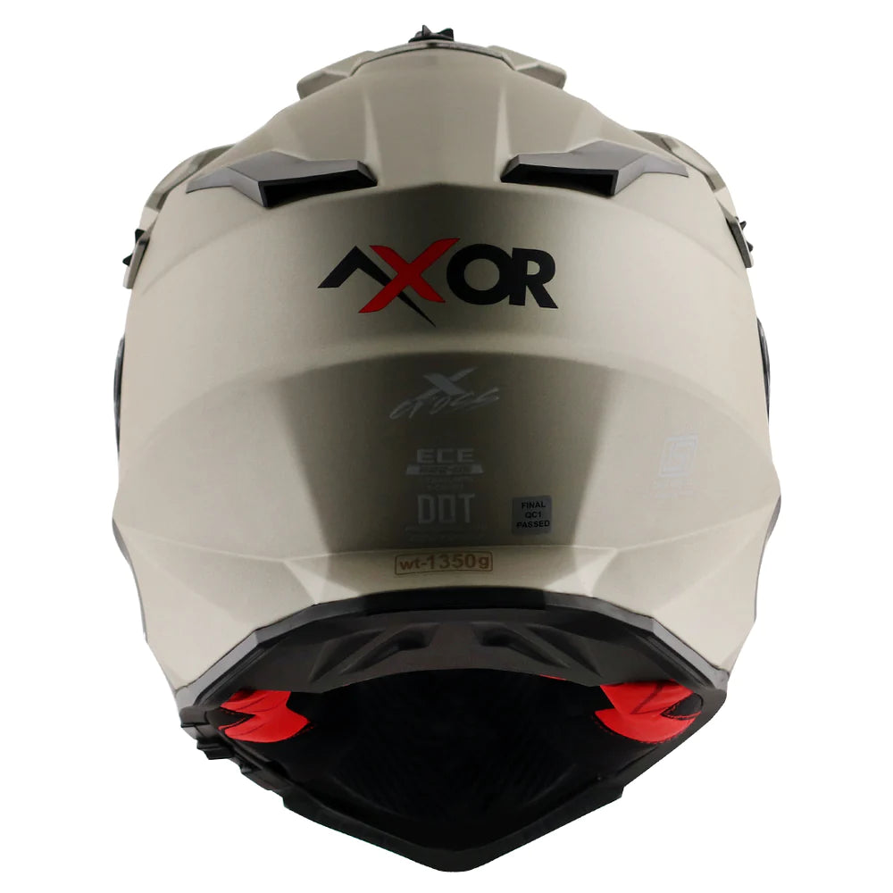Axor X Cross Dual Visor Helmet - Glossy Nickel