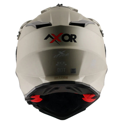 Axor X Cross Dual Visor Helmet - Glossy Nickel