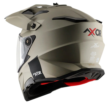 Axor X Cross Dual Visor Helmet - Glossy Nickel