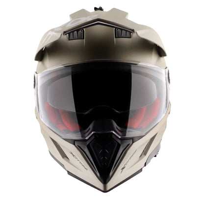 Axor X Cross Dual Visor Helmet - Glossy Nickel