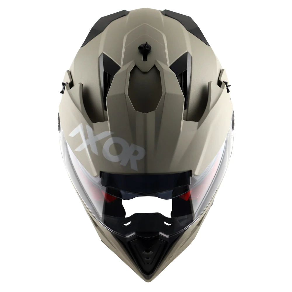 Axor X Cross Dual Visor Helmet - Glossy Nickel