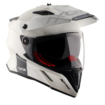 Axor X Cross Dual Visor Helmet - Glossy White