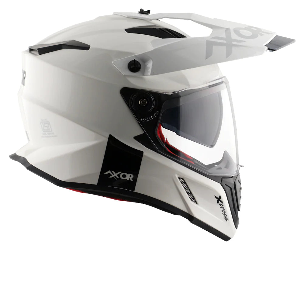 Axor X Cross Dual Visor Helmet - Glossy White